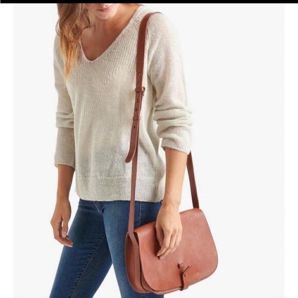Lucky Brand The Point Leather Saddle Bag - Picture 1 of 12